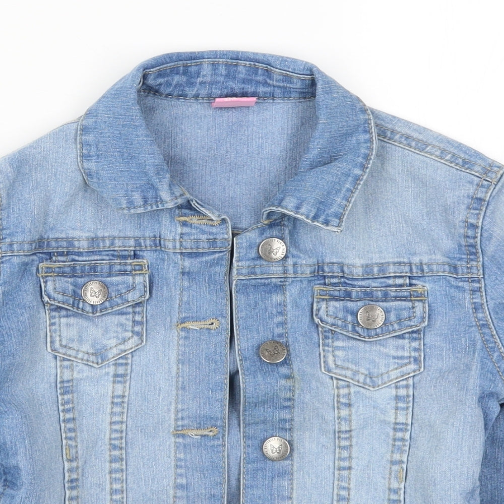Kiki & Koko Girls Blue  Denim Jacket  Size 7 Years