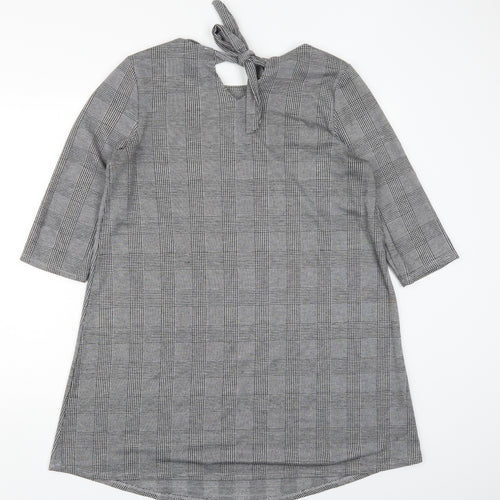 George Womens Grey Check  A-Line  Size 14