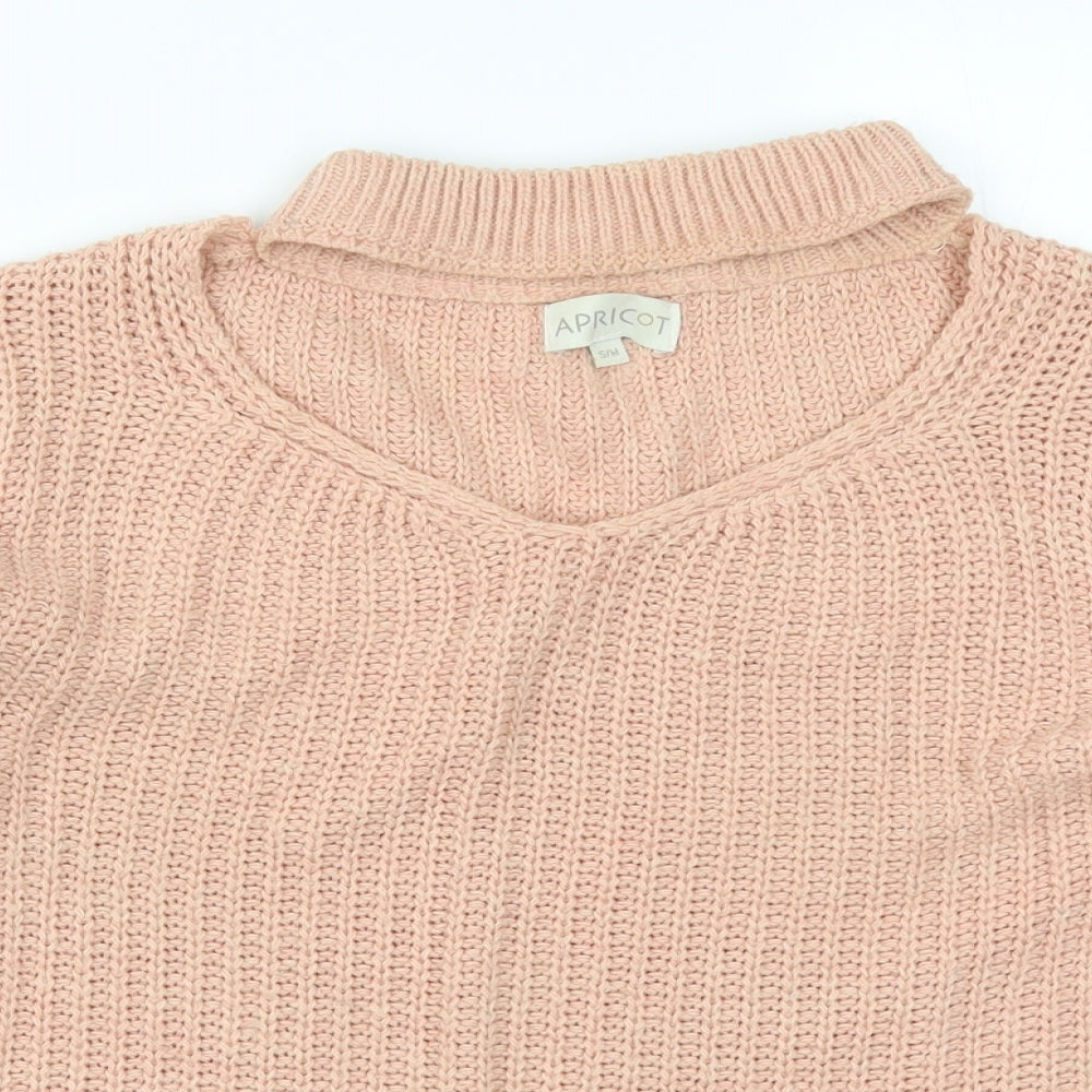 Aprcot Womens Pink  Knit Pullover Jumper Size S