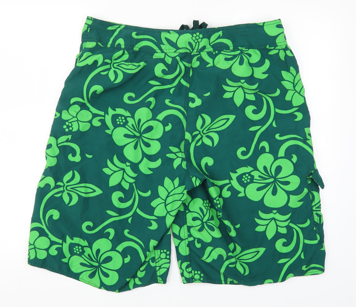 Quickilver Mens Green Floral  Bermuda Shorts Size 36