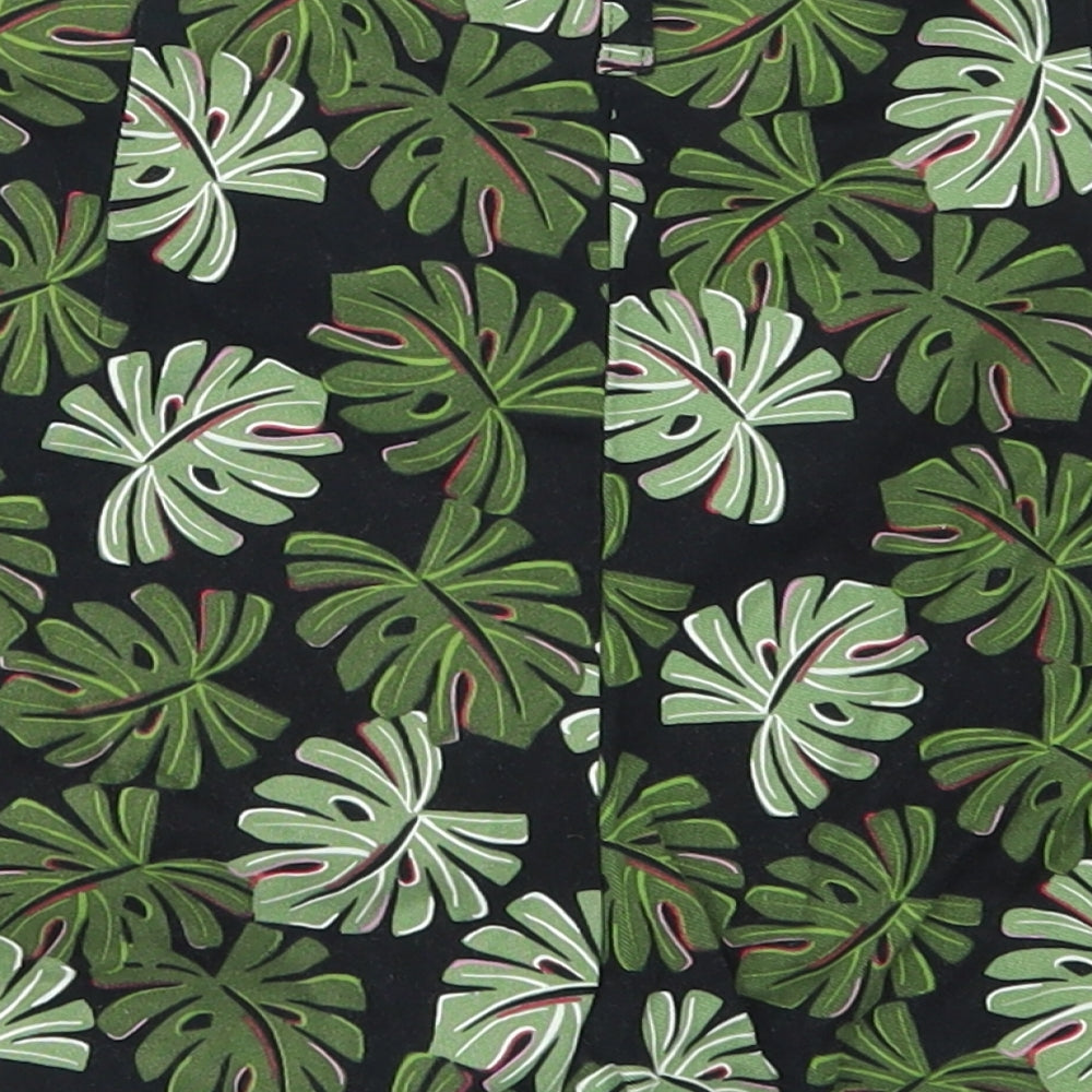 Dunnes Womens Green Floral  Hot Pants Shorts Size 10 - Leaf Print