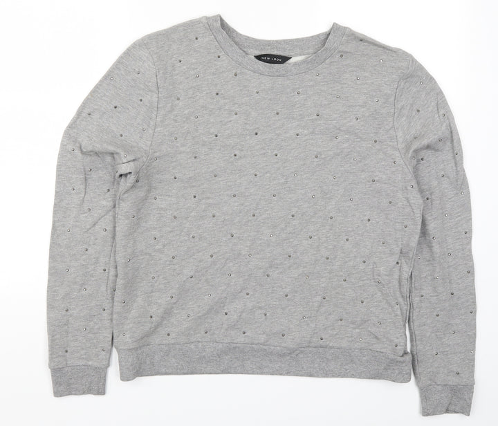 New Look Womens Grey   Pullover Sweatshirt Size 12