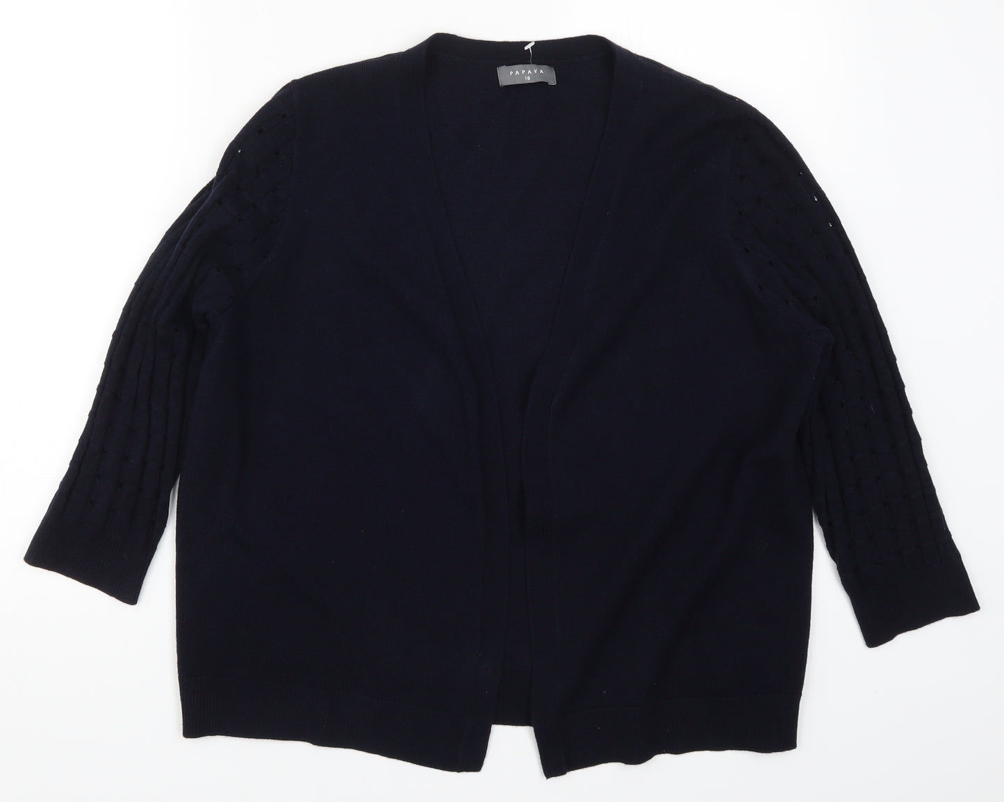 Papaya Womens Blue  Knit Cardigan Jumper Size 18