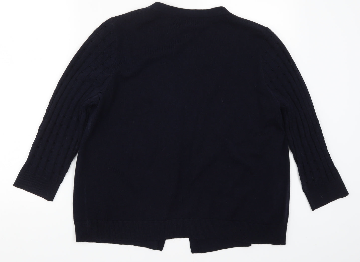 Papaya Womens Blue  Knit Cardigan Jumper Size 18
