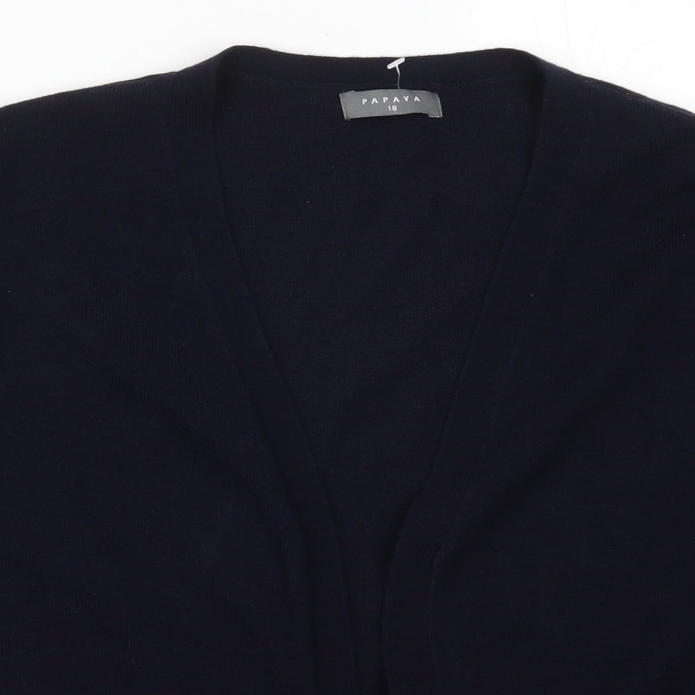 Papaya Womens Blue  Knit Cardigan Jumper Size 18