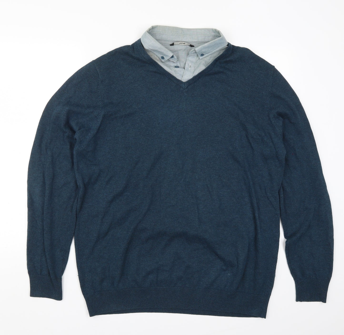 George Mens Blue  Knit Pullover Jumper Size XL