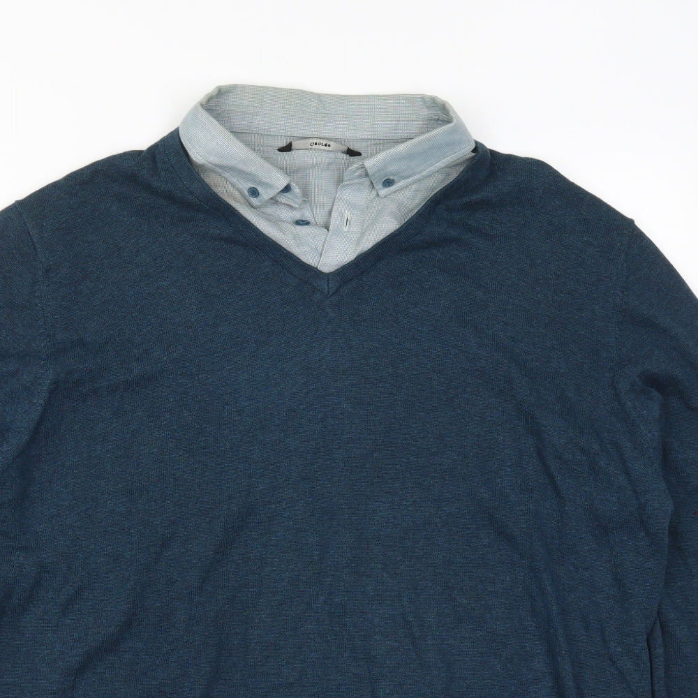 George Mens Blue  Knit Pullover Jumper Size XL