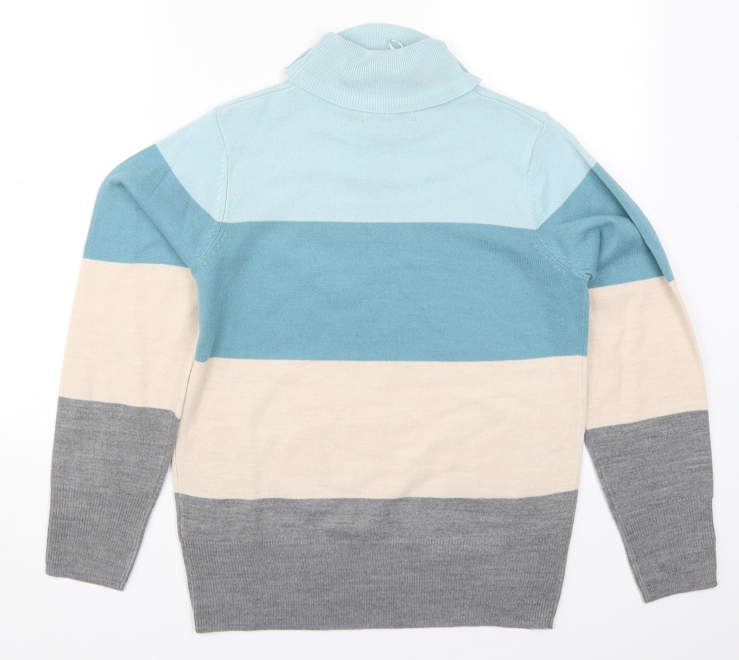 Marks and Spencer Womens Blue Striped Knit Pullover Jumper Size 10