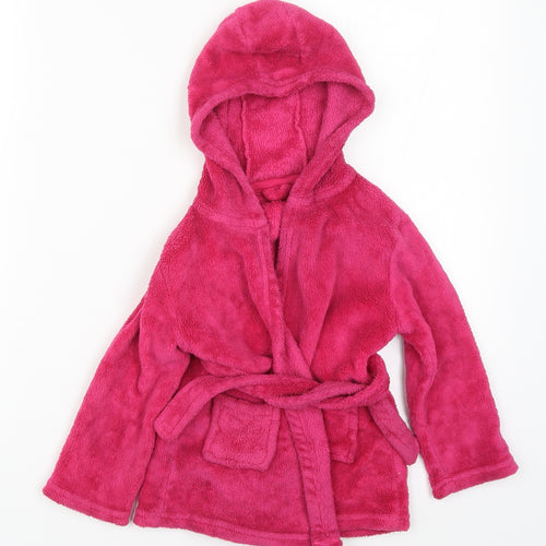 Matalan Girls Pink Solid  Kimono Robe Size 2-3 Years