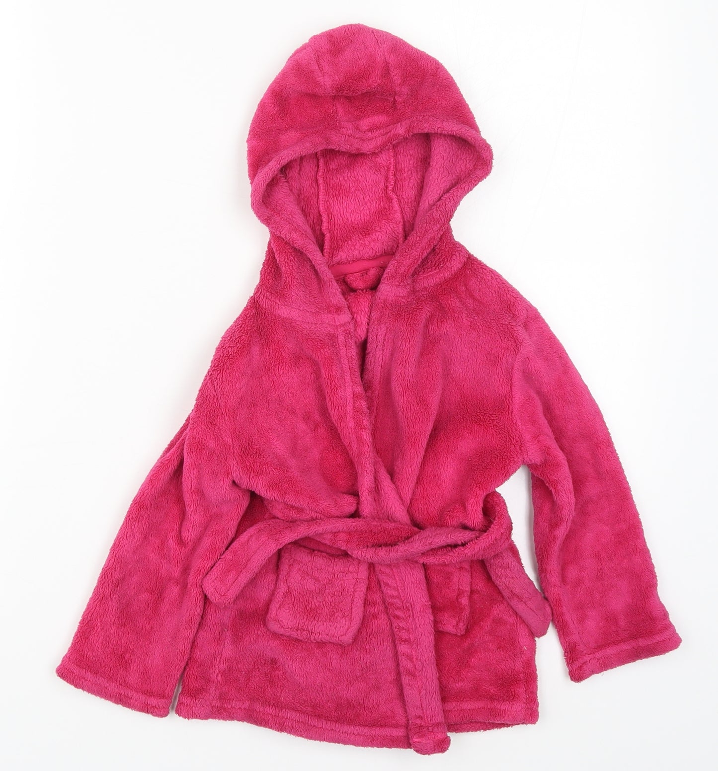 Matalan Girls Pink Solid  Kimono Robe Size 2-3 Years