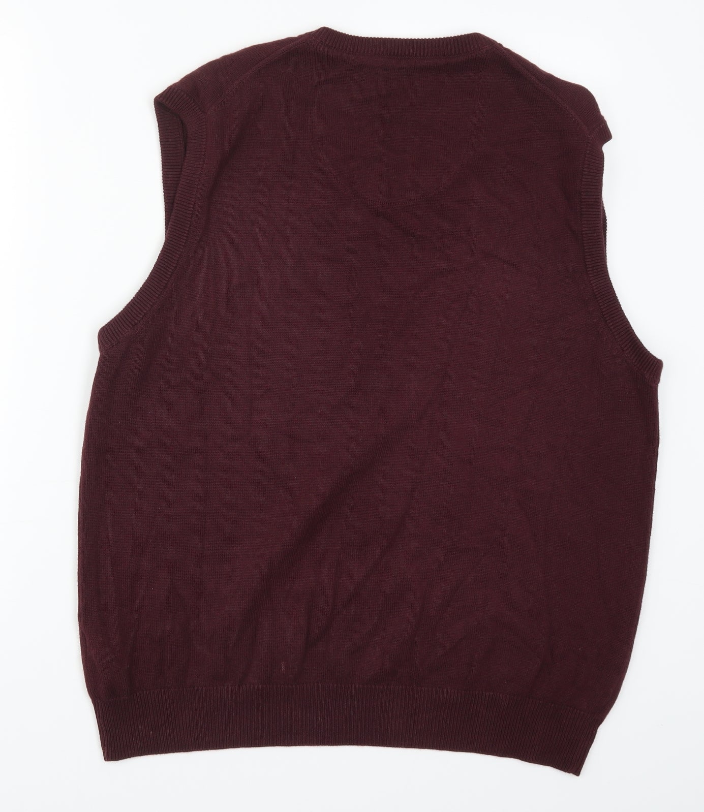 Blue Harbour Mens Red  Knit Vest Jumper Size L