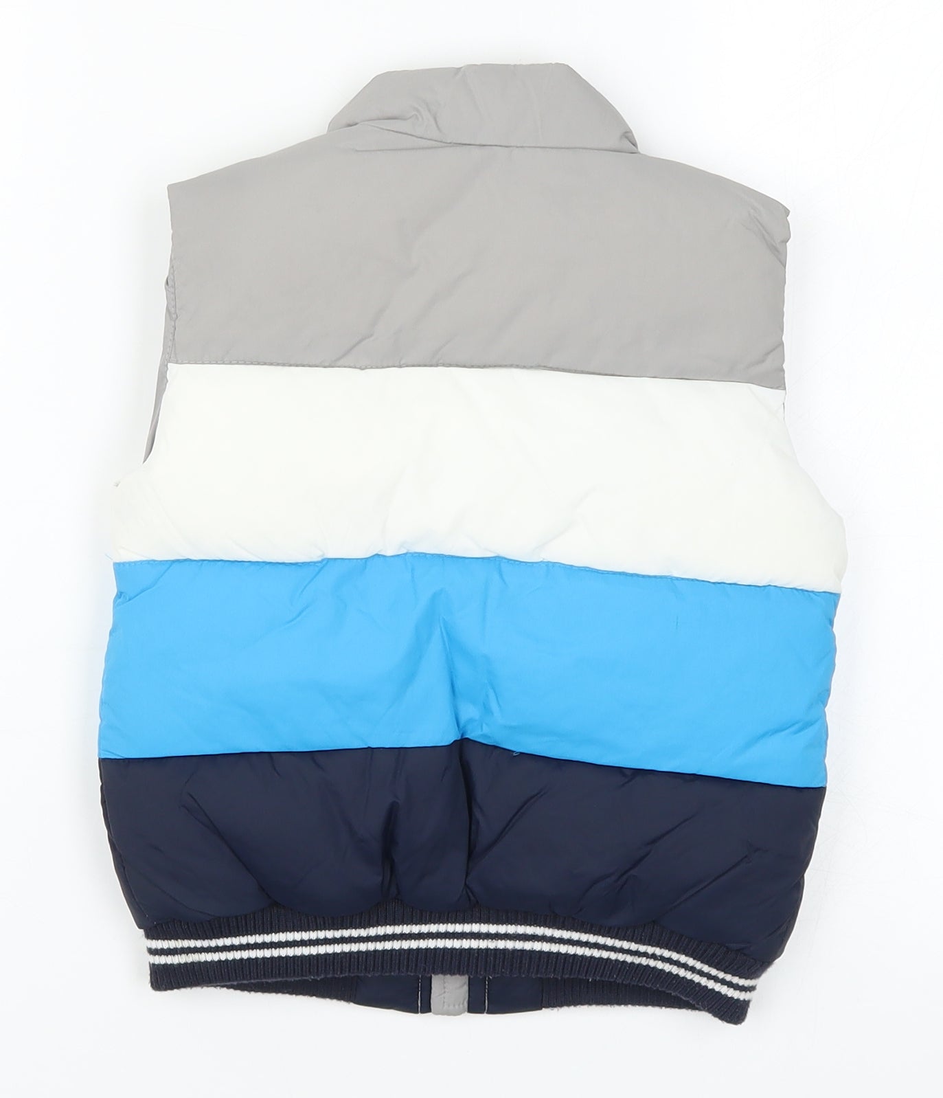 Matalan Boys Blue Striped  Gilet Coat Size 2-3 Years