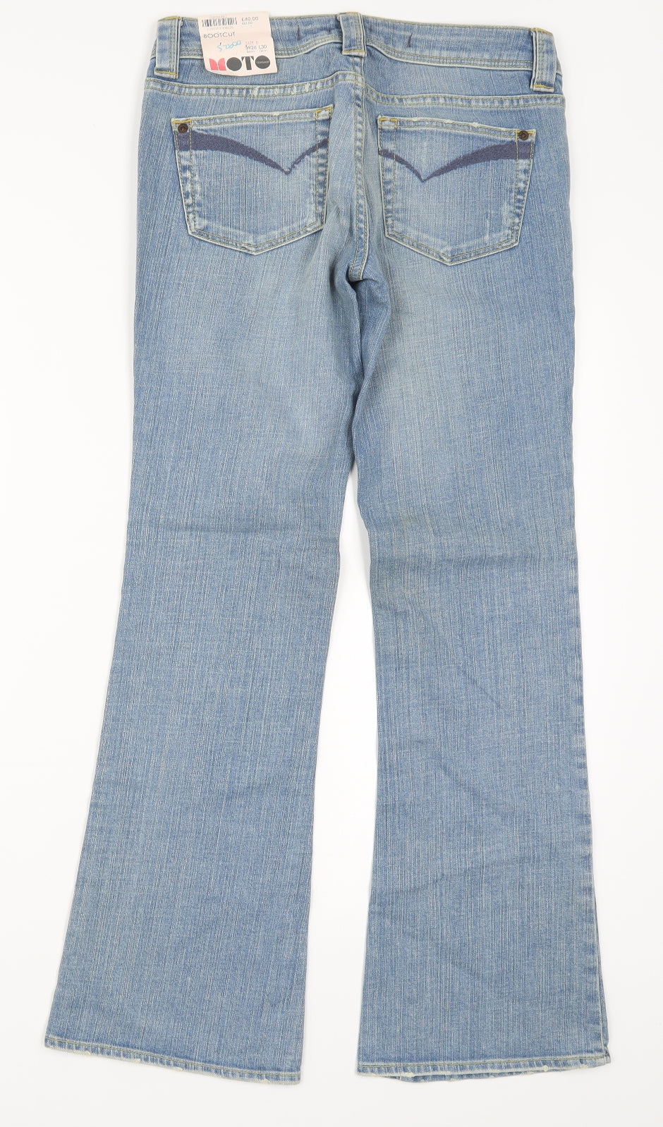 Topshop Womens Blue  Denim Bootcut Jeans Size 26 L30 in