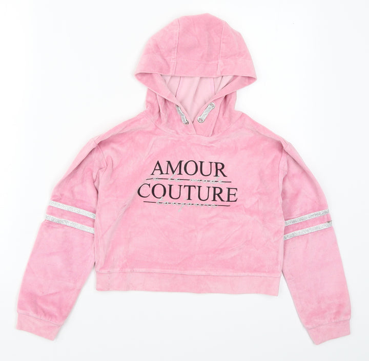 Pep & Co Girls Pink   Pullover Hoodie Size 7-8 Years  - Amour Couture
