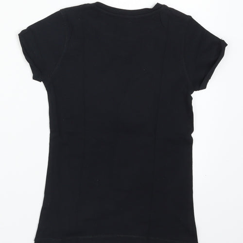 Young Dimension Girls Black   Basic T-Shirt Size 7-8 Years  - I Love My Friends