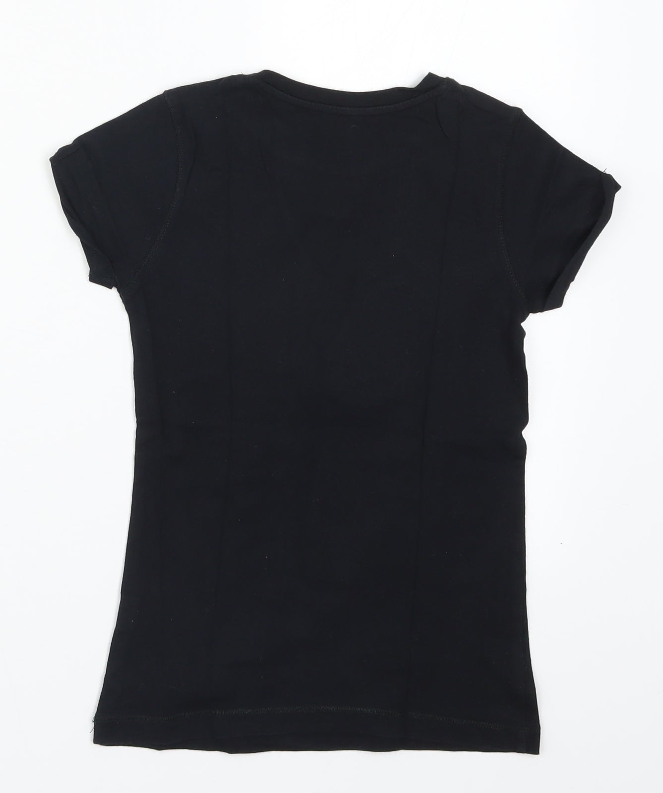 Young Dimension Girls Black   Basic T-Shirt Size 7-8 Years  - I Love My Friends