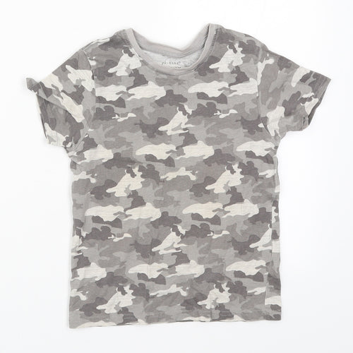 Primark Boys Grey Camouflage  Basic T-Shirt Size 4-5 Years