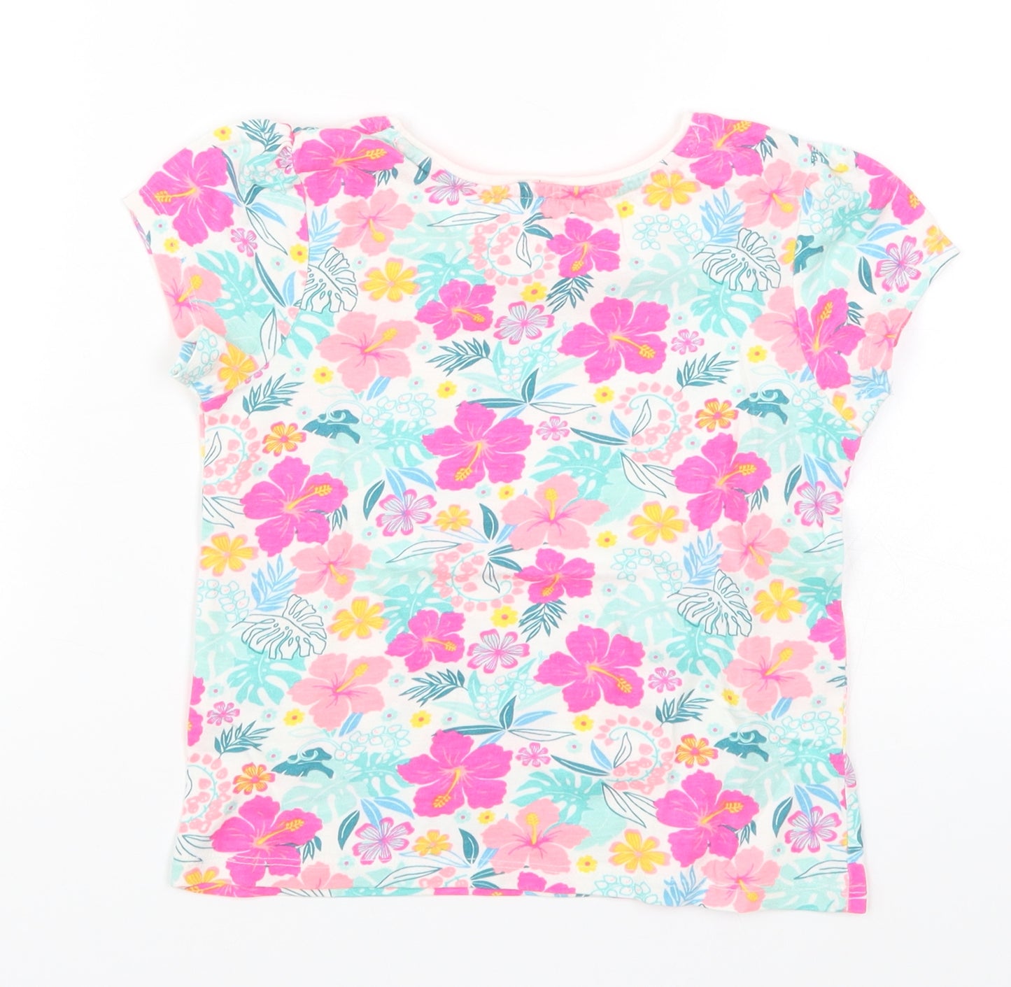 Young Dimension Girls Multicoloured Floral  Basic T-Shirt Size 6-7 Years