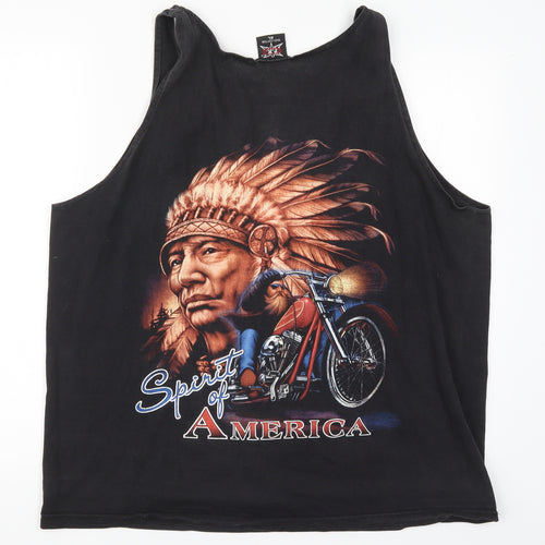 PK Mens Black    T-Shirt Size XL  - Spirit of America