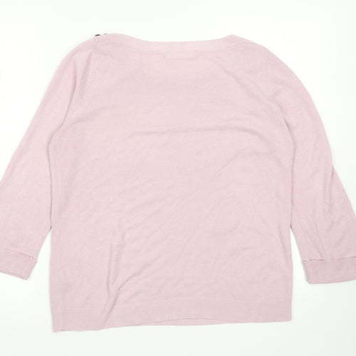 M&S Woman Womens Pink  Knit Pullover Jumper Size 14