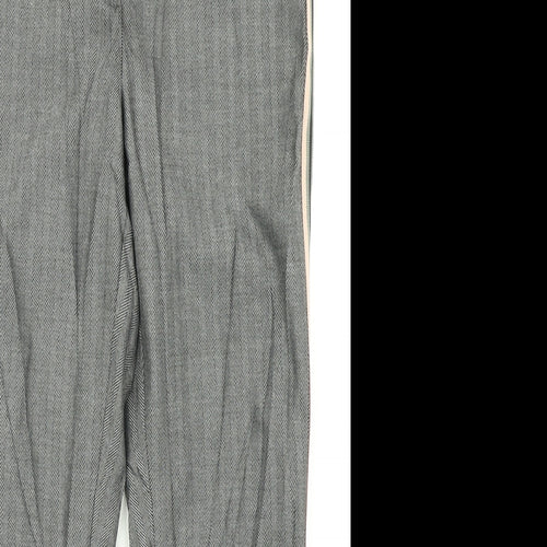 M&S Collection Womens Black Houndstooth  Dress Pants Trousers Size 12 L22 in
