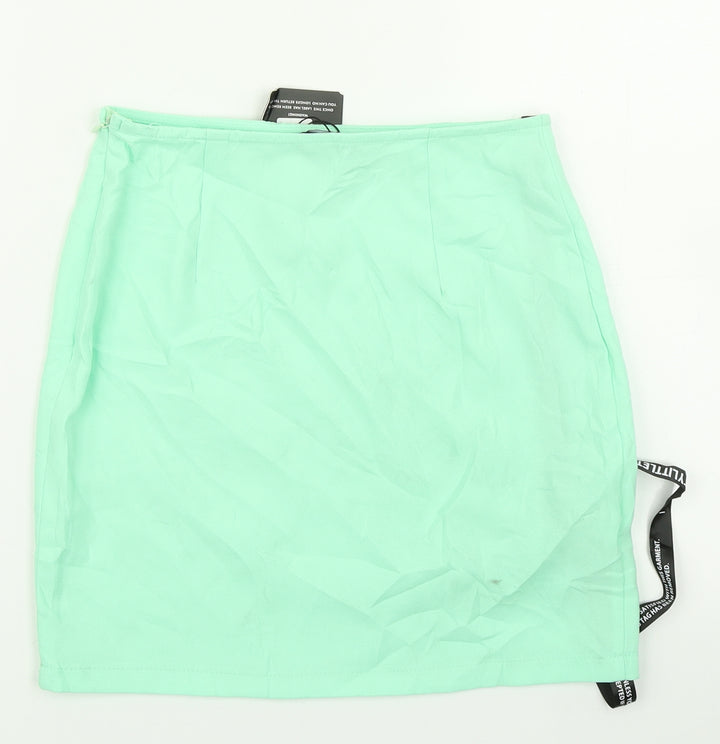 Petty Little Thing Womens Green   A-Line Skirt Size 6