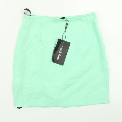 Petty Little Thing Womens Green   A-Line Skirt Size 6