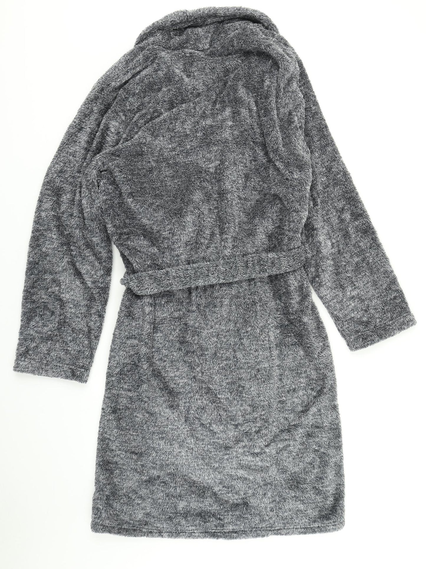 M&S Mens Grey Solid   Robe Size L