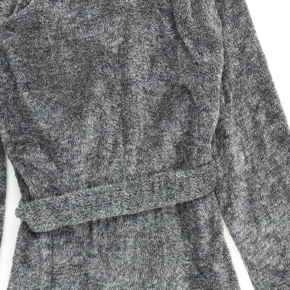 M&S Mens Grey Solid   Robe Size L