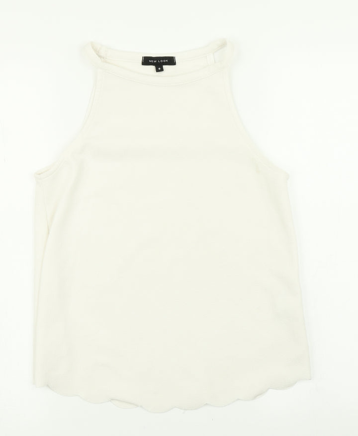 New Look Womens White Camisole Blouse Size 8
