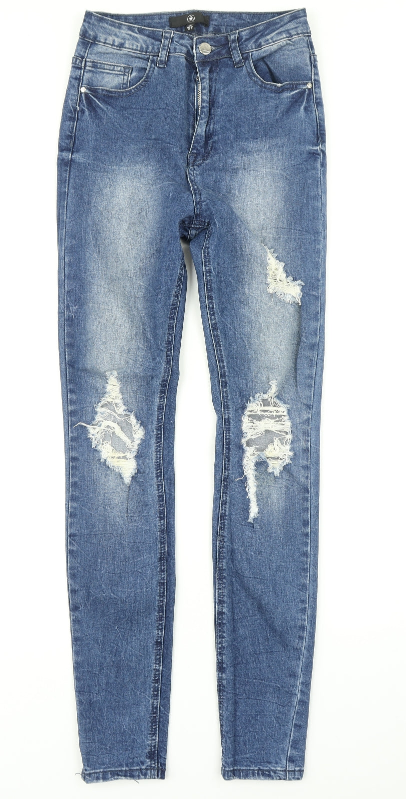 Missguided Womens Blue  Denim Skinny Jeans Size 6 L29 in