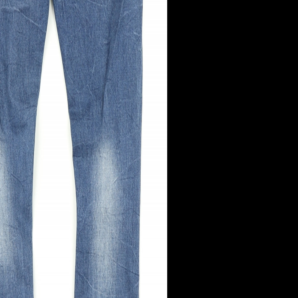 Missguided Womens Blue  Denim Skinny Jeans Size 6 L29 in