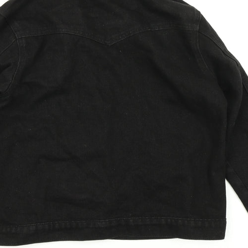 Boohoo Womens Black  Denim Jacket  Size 8