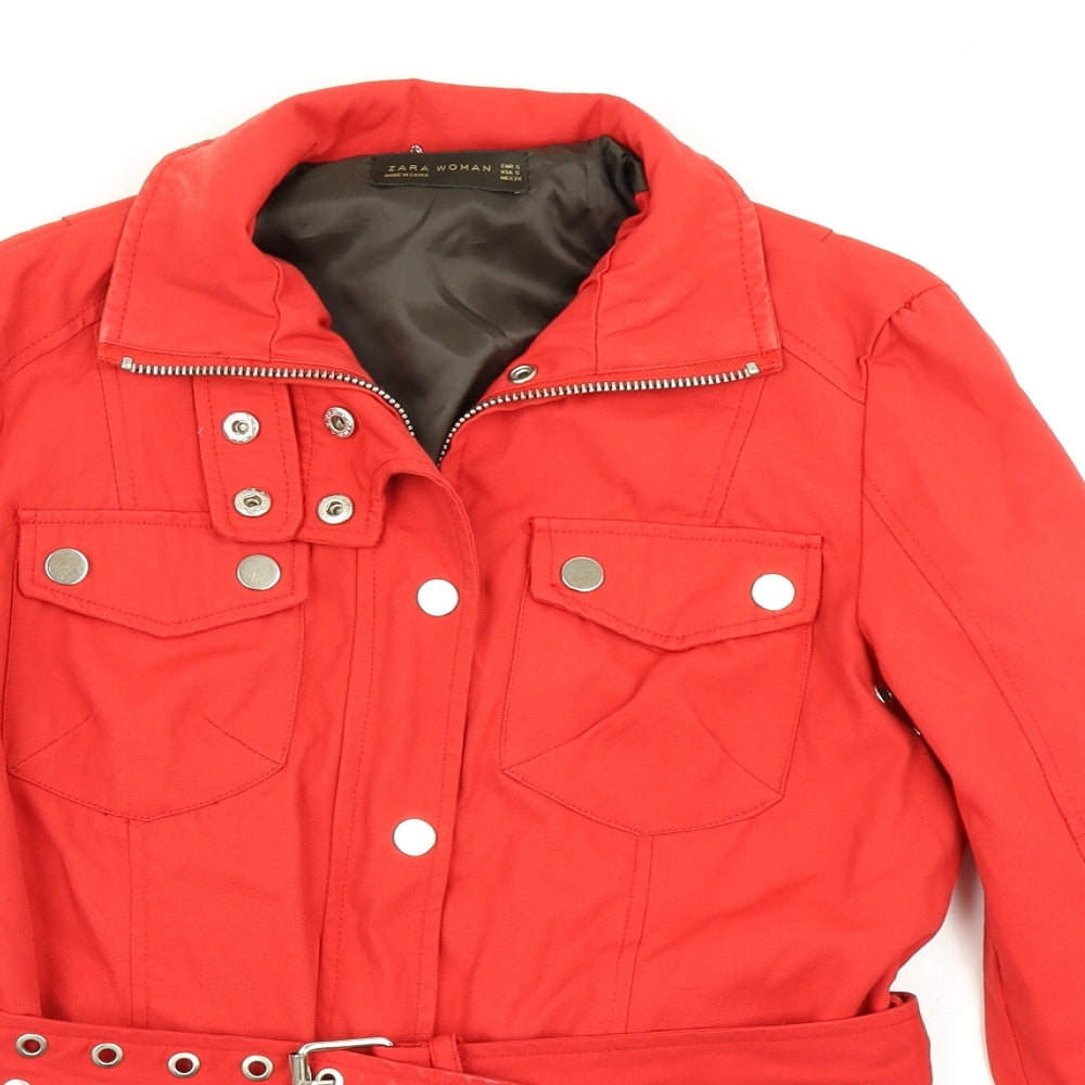 Zara Womens Red   Jacket Coat Size S