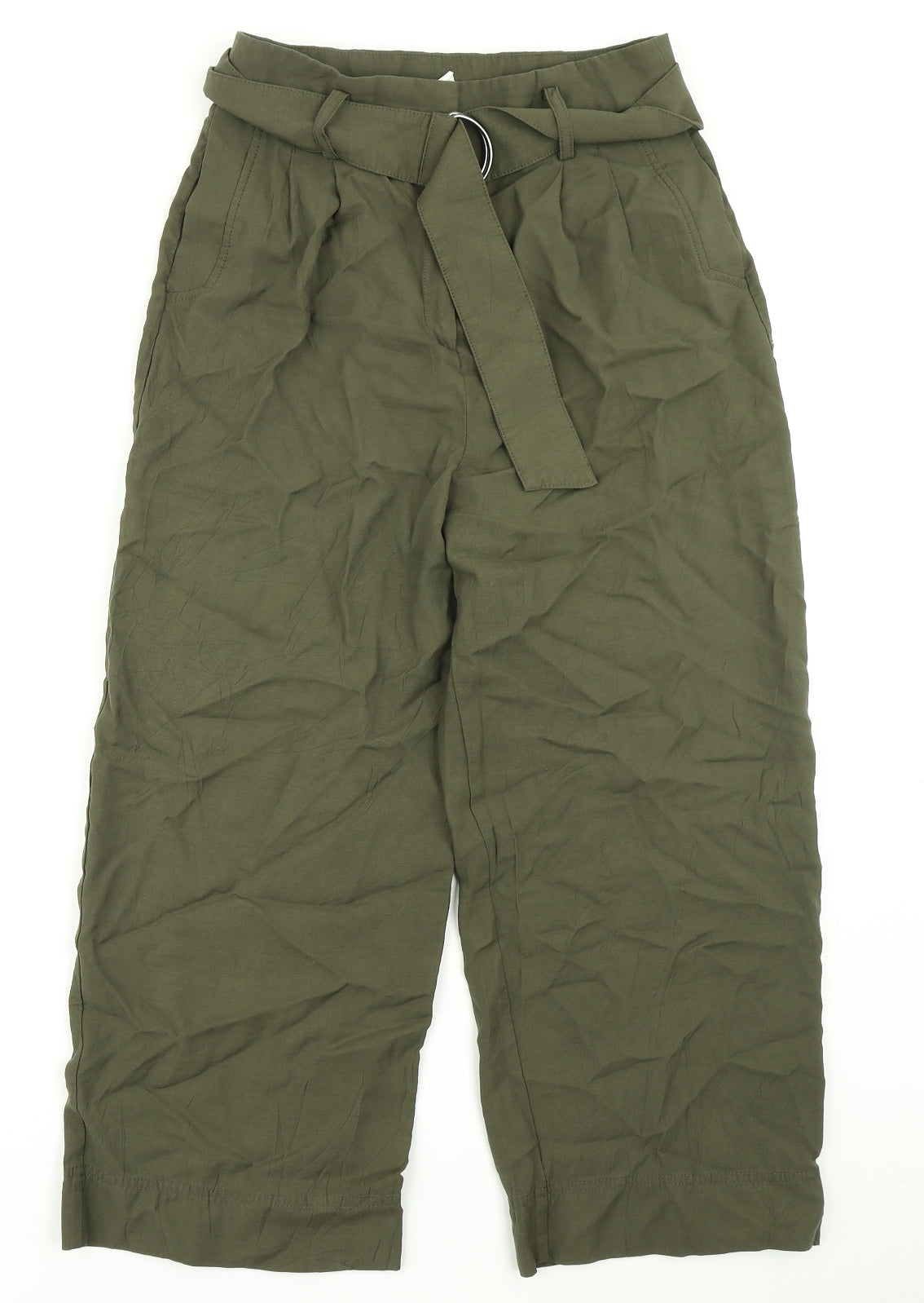 H&M Womens Green   Cargo Trousers Size 12 L22 in
