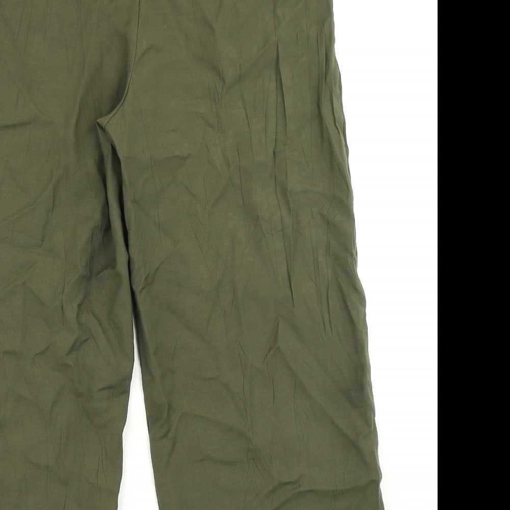 H&M Womens Green   Cargo Trousers Size 12 L22 in