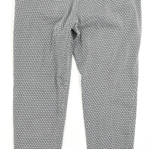 H&M Womens Black Floral  Trousers  Size 14 L23 in