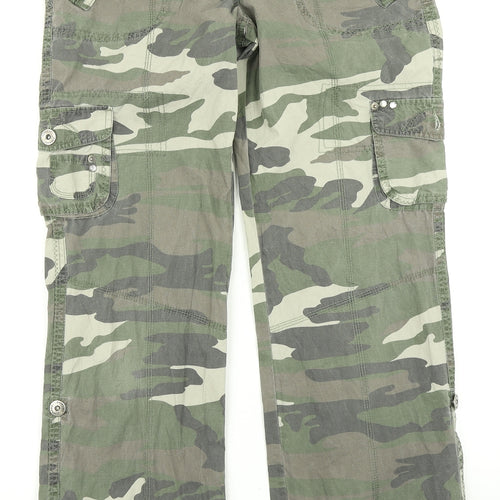 Cherokee Womens Green Camouflage  Cargo Trousers Size 10 L30 in