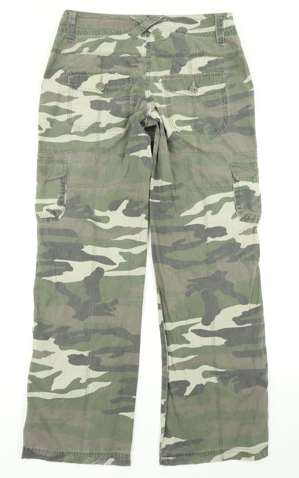 Cherokee Womens Green Camouflage  Cargo Trousers Size 10 L30 in