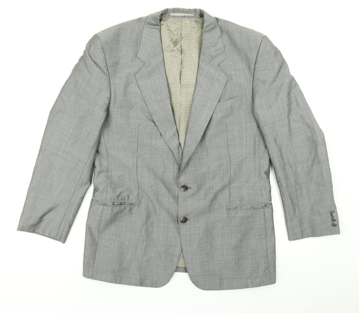 Licona Mens Grey Striped Jacket Blazer Size 40