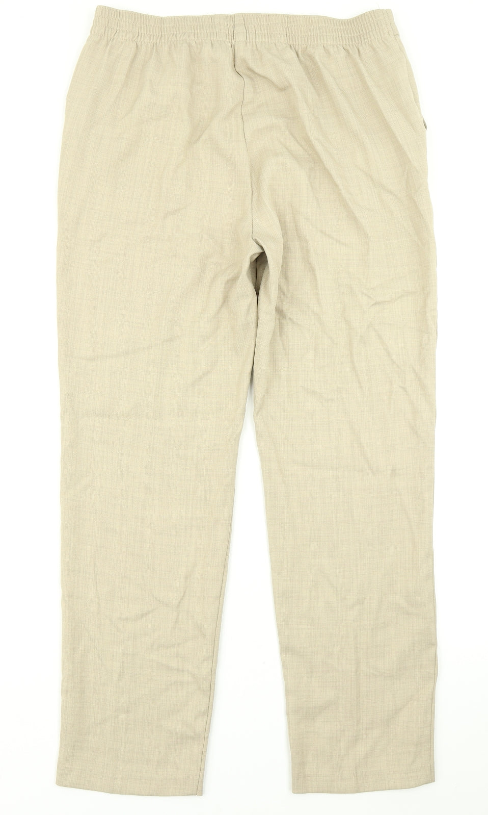 M&S Collection Womens Beige   Trousers  Size 12 L27 in
