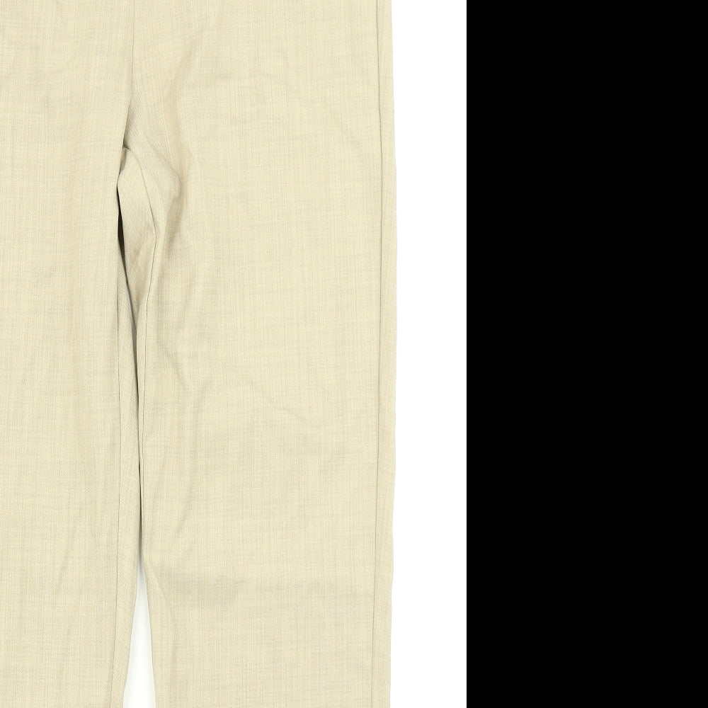 M&S Collection Womens Beige   Trousers  Size 12 L27 in