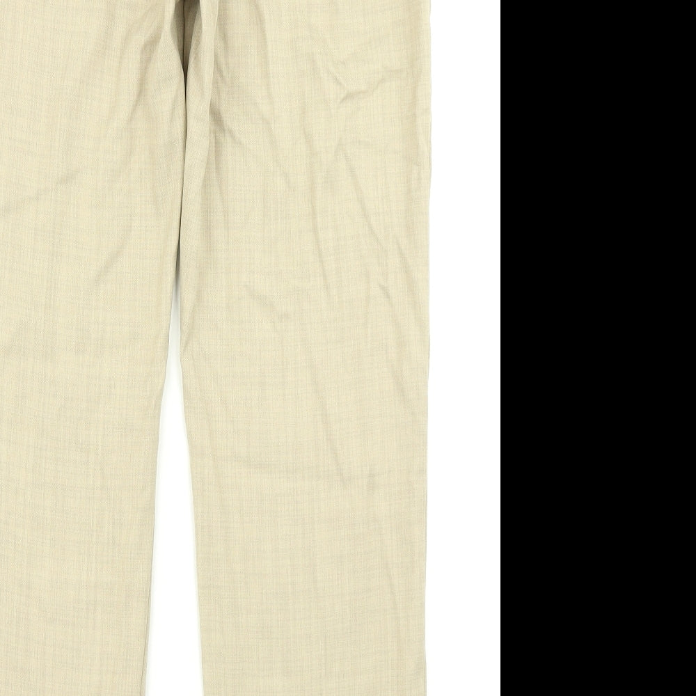 M&S Collection Womens Beige   Trousers  Size 12 L27 in