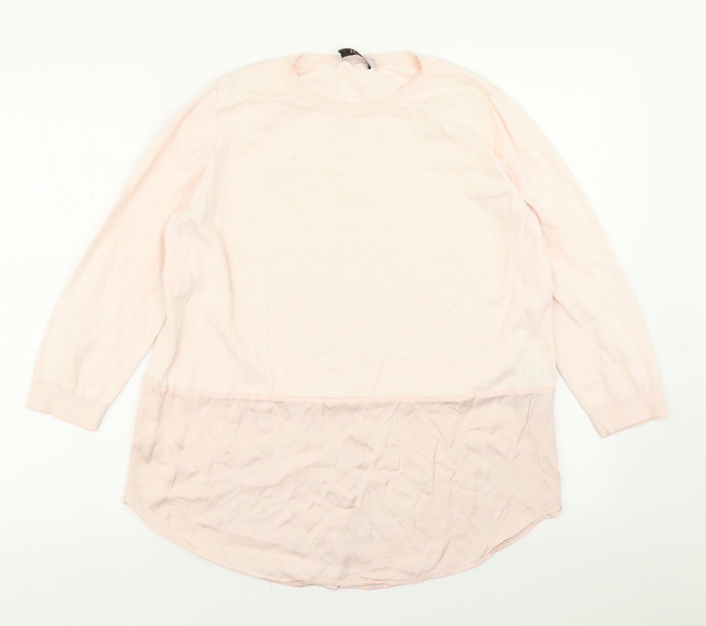 Per Una Womens Pink  Knit Pullover Jumper Size 14