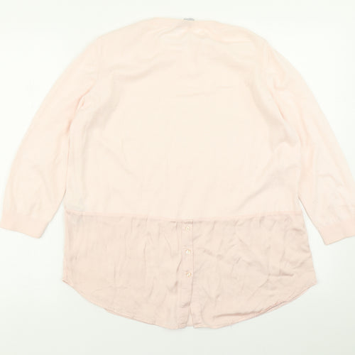 Per Una Womens Pink  Knit Pullover Jumper Size 14