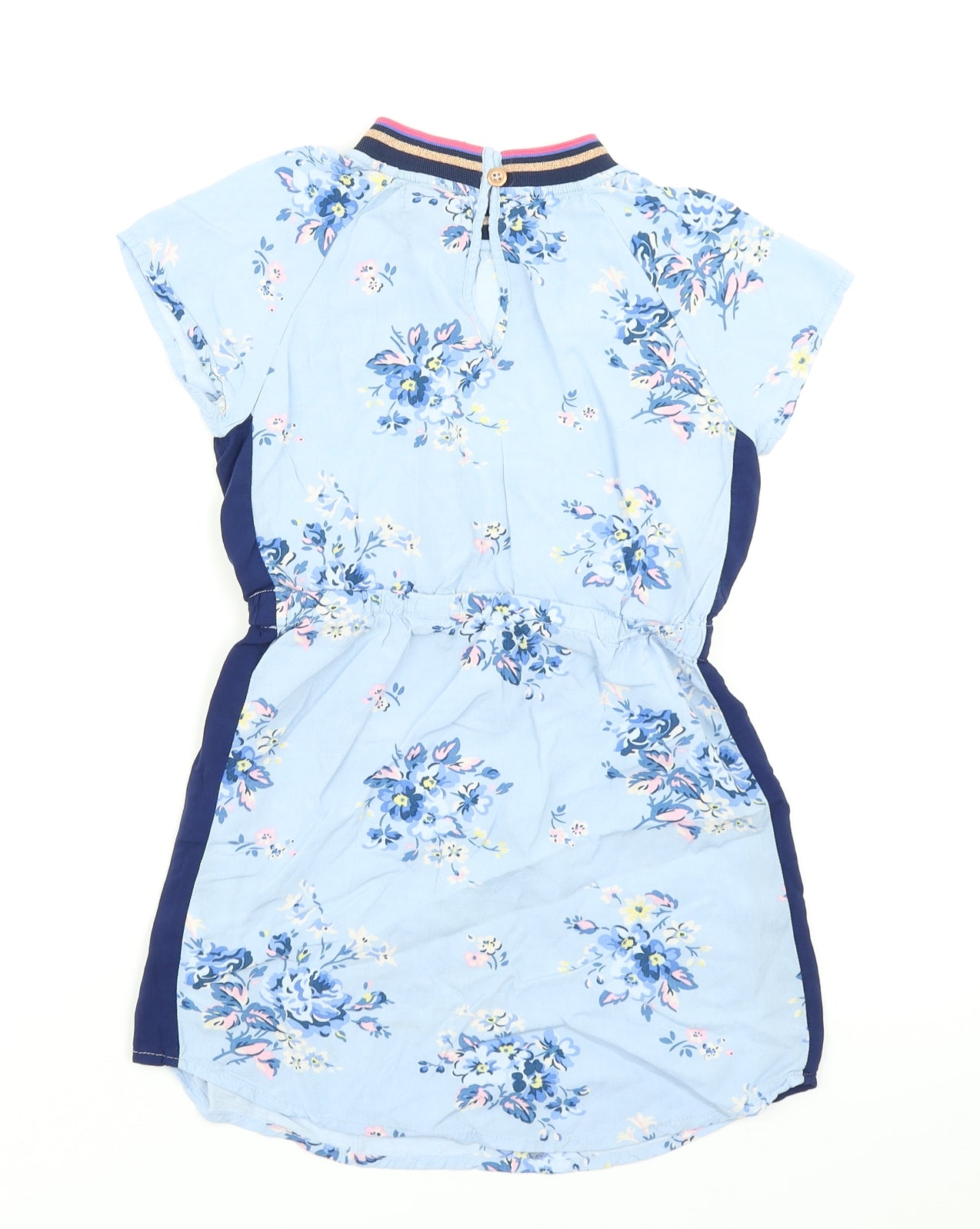 Cath Kids Girls Blue Floral  Skater Dress  Size 6-7 Years