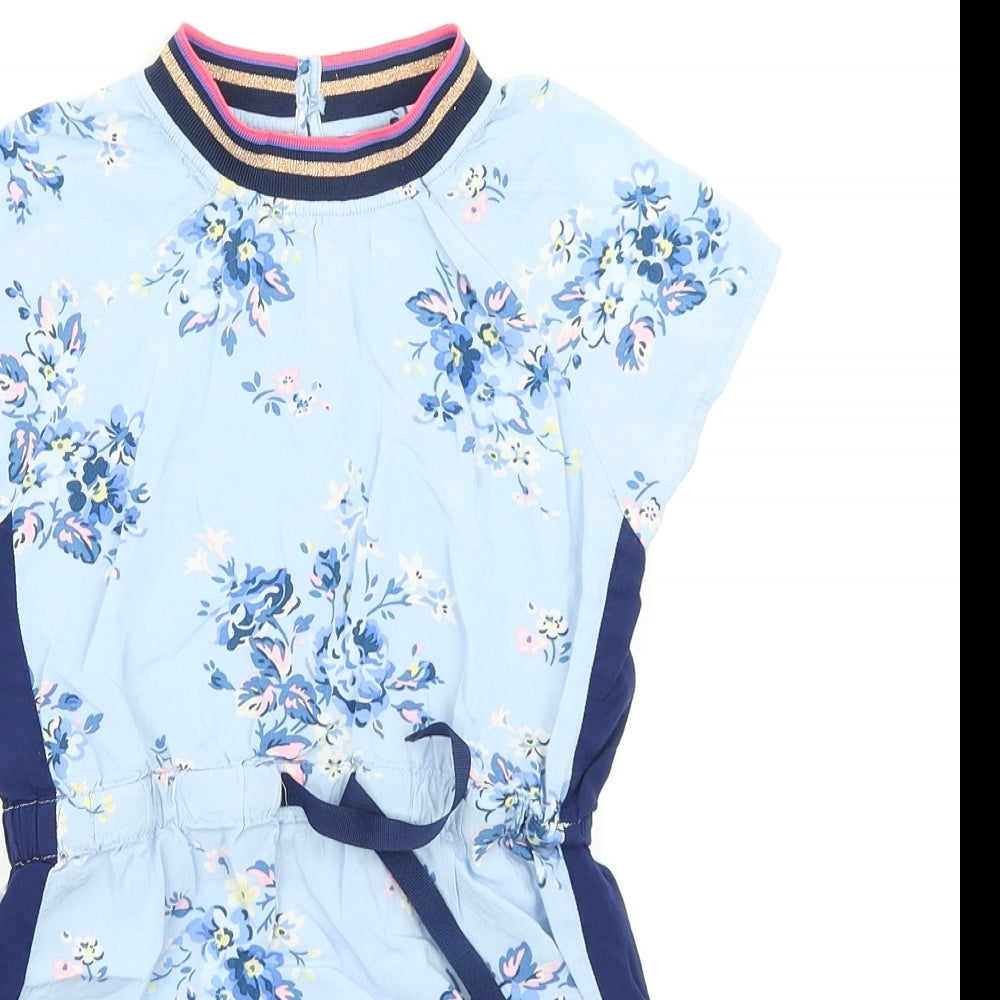 Cath Kids Girls Blue Floral  Skater Dress  Size 6-7 Years
