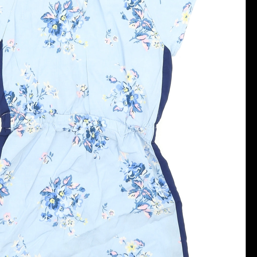 Cath Kids Girls Blue Floral  Skater Dress  Size 6-7 Years