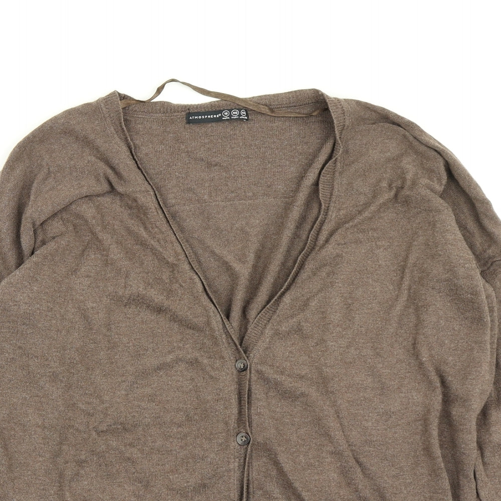 Atmosphere Womens Brown  Knit Cardigan Jumper Size 18