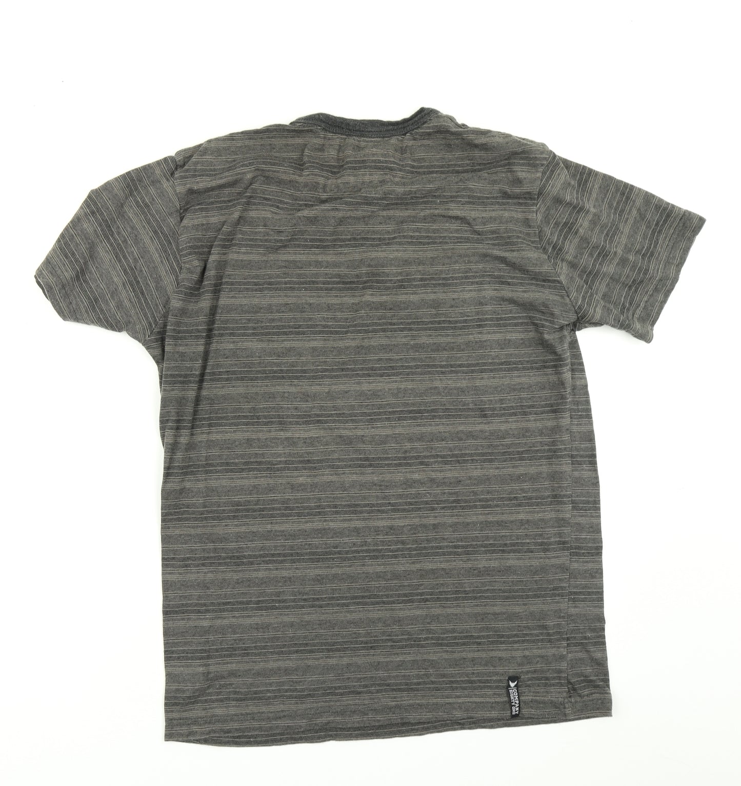 Company8! Mens Grey Striped   T-Shirt Size L